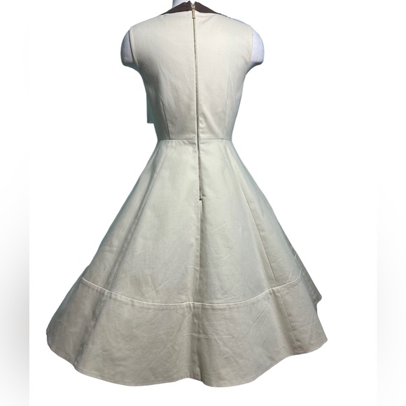 Kate Spade Havana Leather Triim Dress A-Line Size 4 - Picture 4 of 10